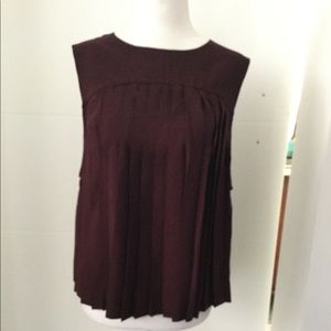 All Saints pleated crop blouse